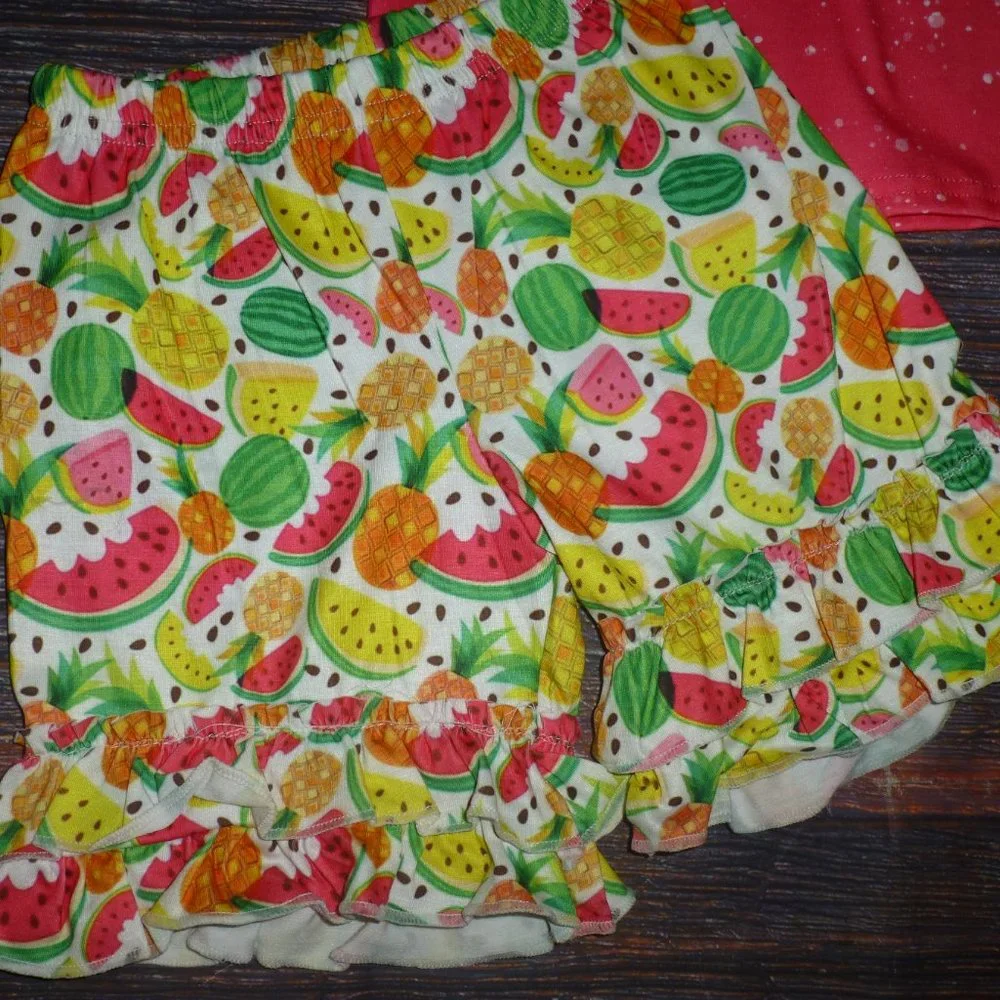 Boutique Watermelon Girls Shorts Outfit Set